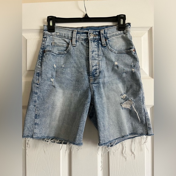 Button-fly denim jean shorts - Picture 1 of 4